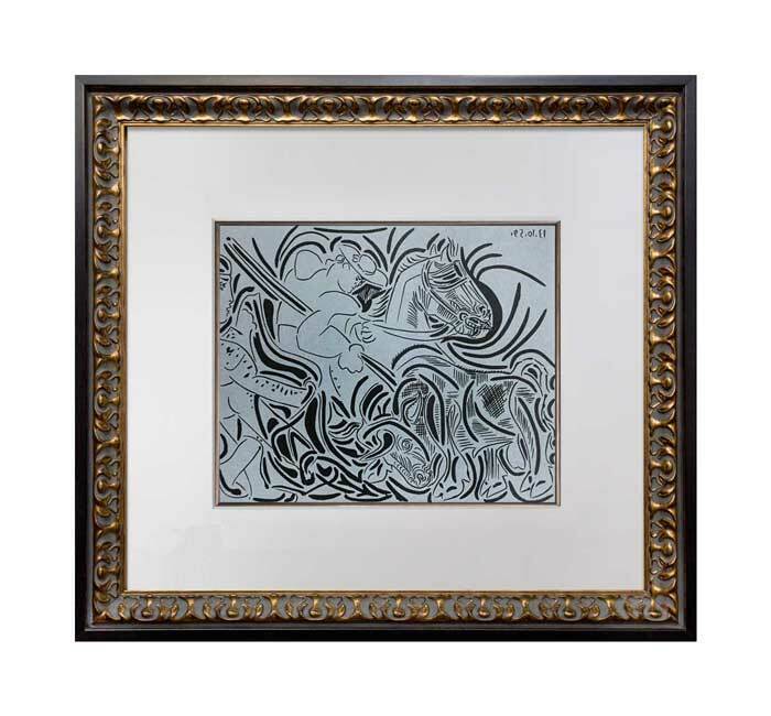 Pablo Picasso LINOGRAVURE LTD Ed. "Pique” 1959 +Custom FRAME