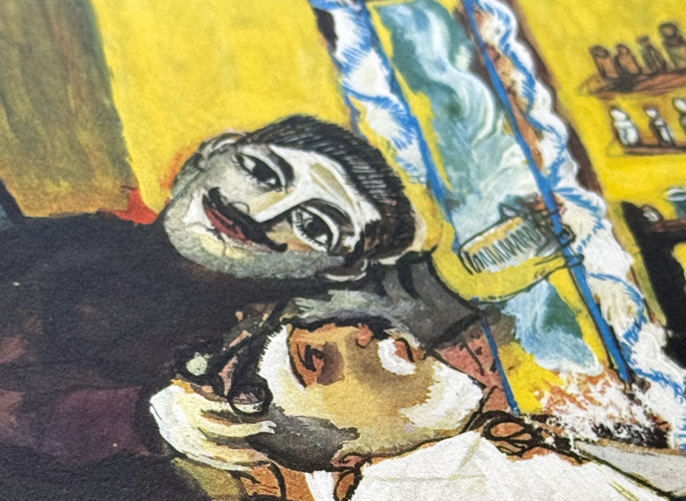 Marc CHAGALL Limited Edition LITHOGRAPH "... Barbershop" RARE w/Frame