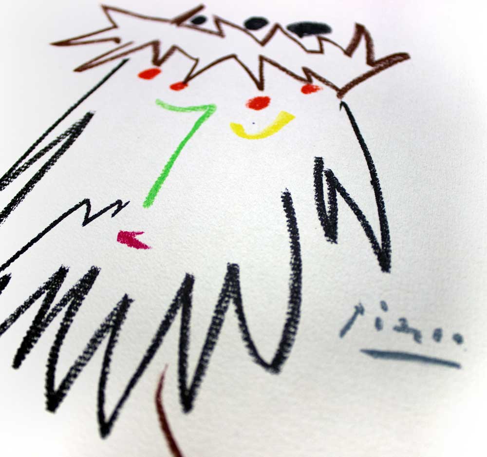Pablo PICASSO Lithograph "CJC" Ltd. Edition. SIGNED Cat. ref. c116 w/Frame