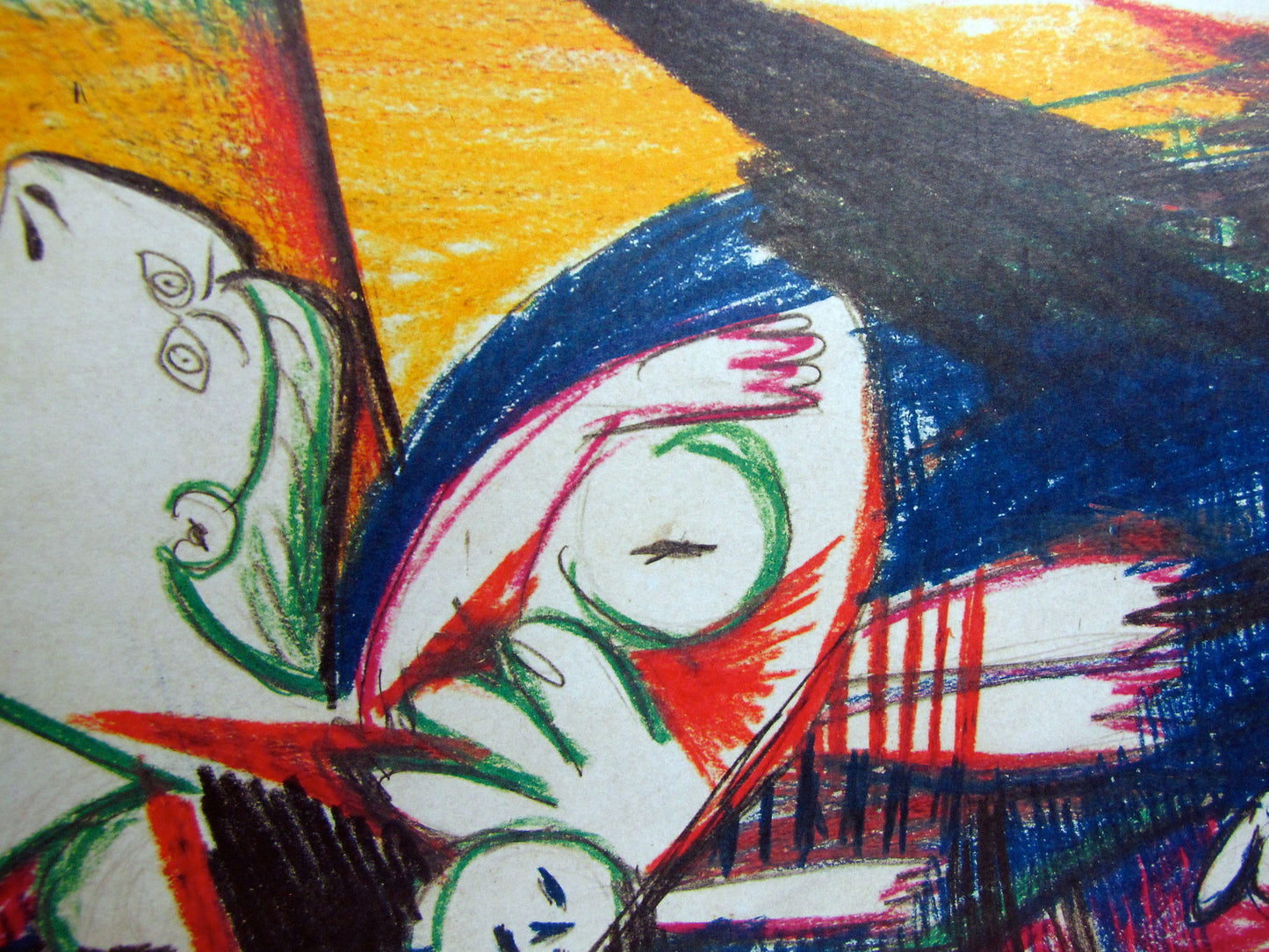 Pablo PICASSO Lithograph Preparatory GUERNICA Study Ltd Ed w/Custom FRAME