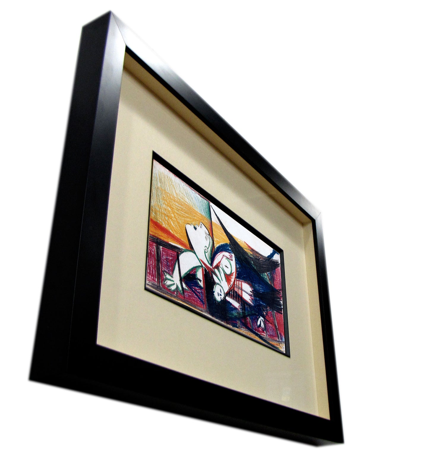 Pablo PICASSO Lithograph Preparatory GUERNICA Study Ltd Ed w/Custom FRAME