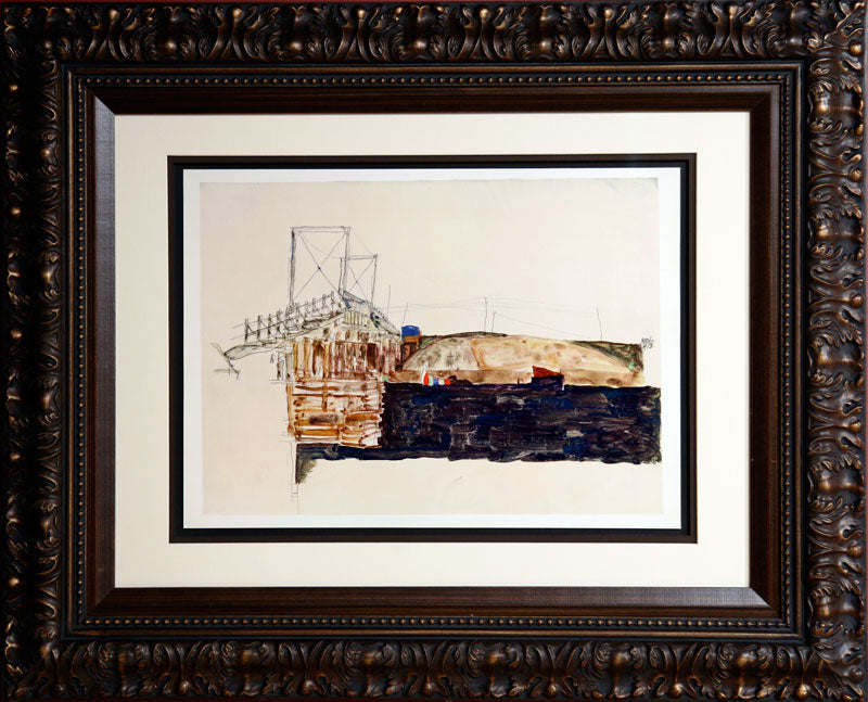Egon Schiele Lithograph "The Bridge" 1913