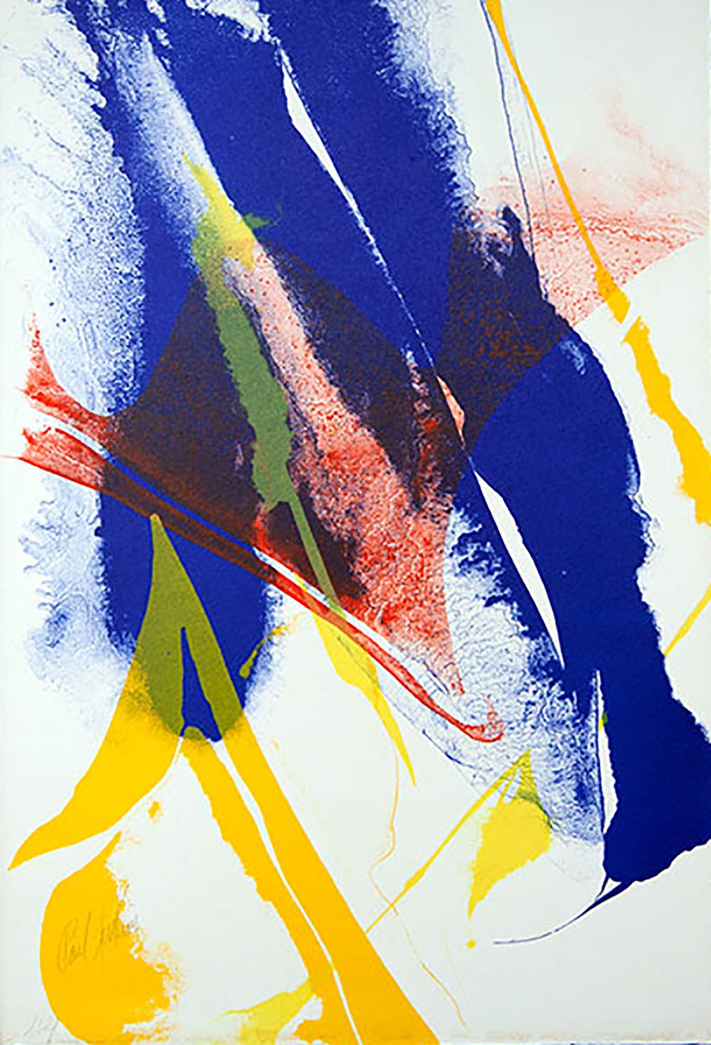 Paul JENKINS Lithograph Original - Hand SIGNED 1965 Vélin d’Rives +FRAMING