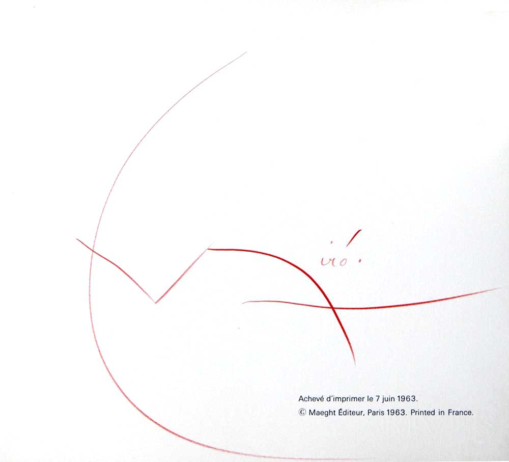 Joan MIRO Limited EDITION Lithograph Onion skin Paper +Cat. Ref. c82* w/FRAMING