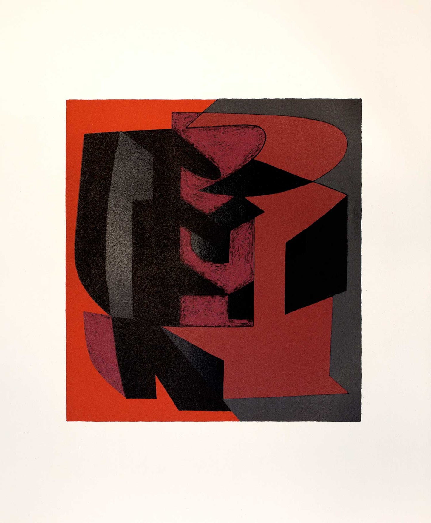 Victor VASARELY Original LITHOGRAPH Limited Ed. on RIVES w/Frame