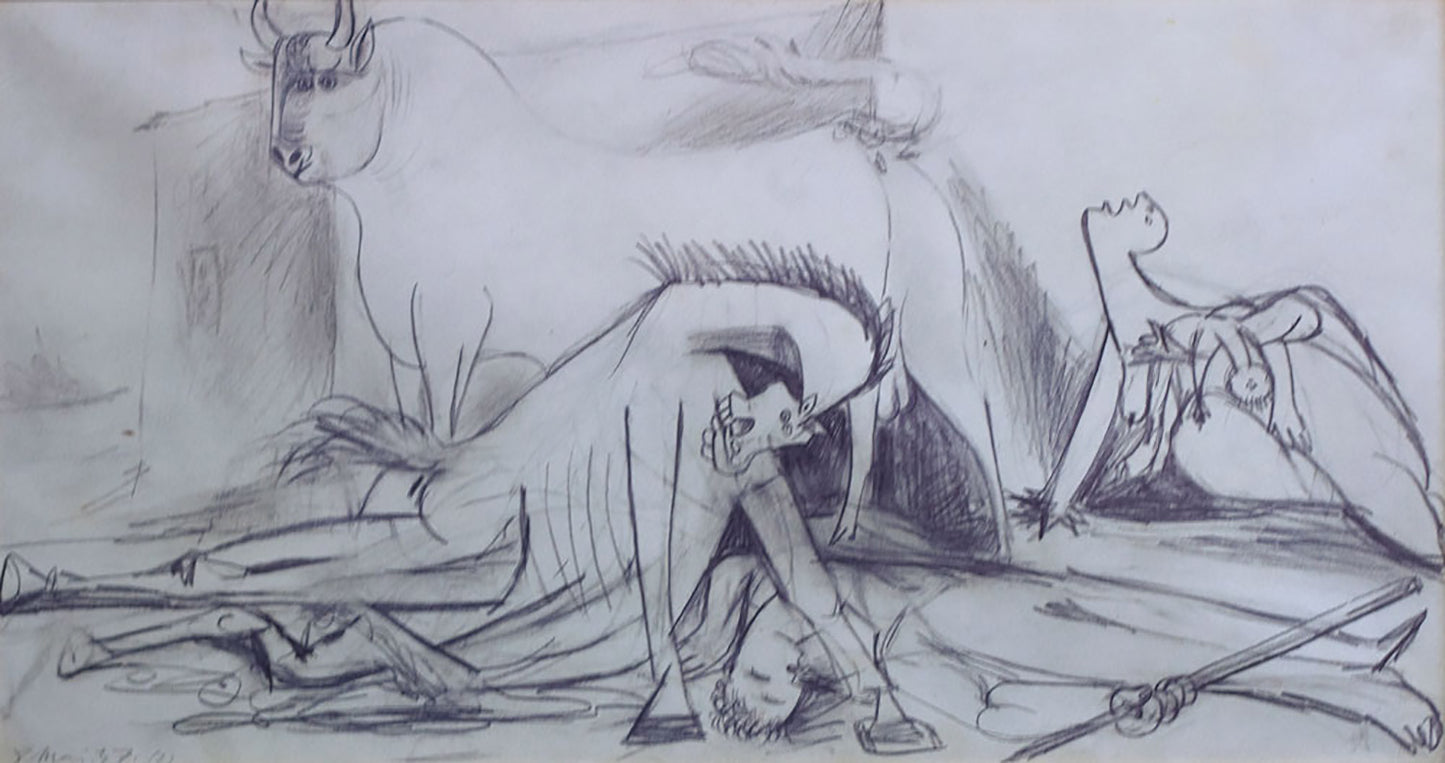 Pablo PICASSO Lithograph GUERNICA Horse & Bull Ltd Ed w/Custom FRAME