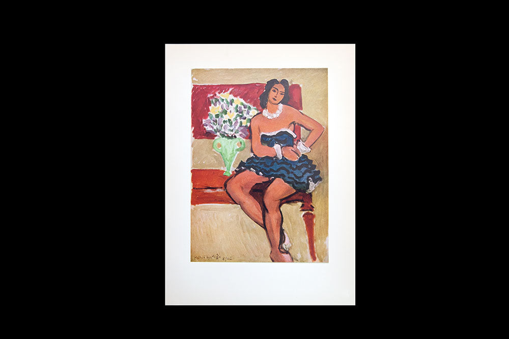 Henri MATISSE Limited Edition SIGNED Lithograph “..La Robe Bleue" w/Frame