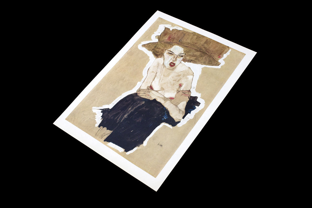 Egon SCHIELE Lithograph Limited Edition "The Scornful One" w/Custom FRAME -
