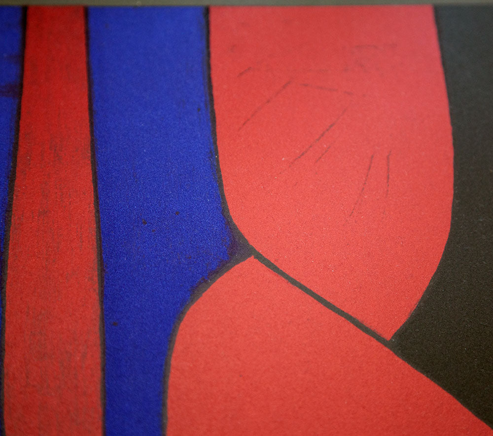 Victor VASARELY Original LITHOGRAPH 1972 Limited Ed. on RIVES w/Frame