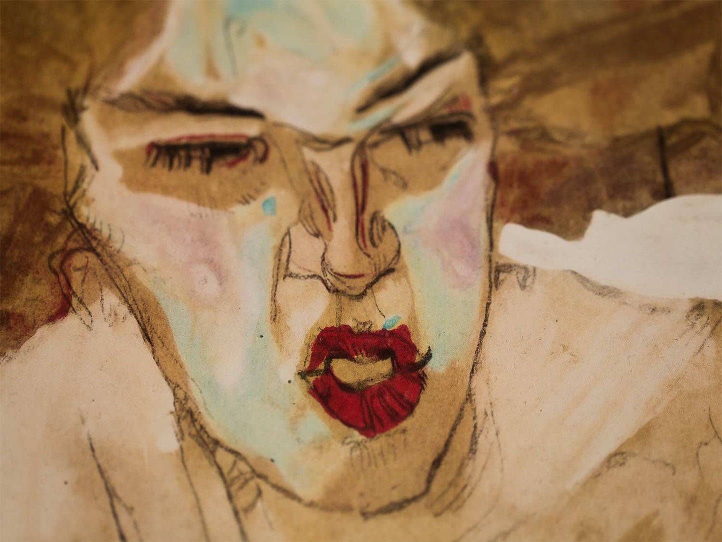 Egon SCHIELE Lithograph Limited Edition "The Scornful One" w/Custom FRAME -