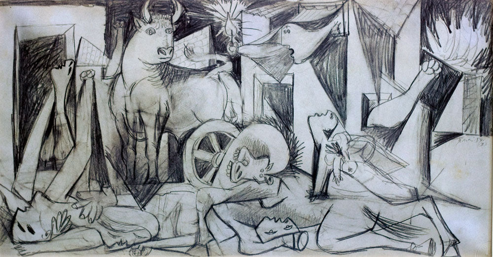Pablo PICASSO Lithograph GUERNICA Study Ltd Ed w/Custom FRAME