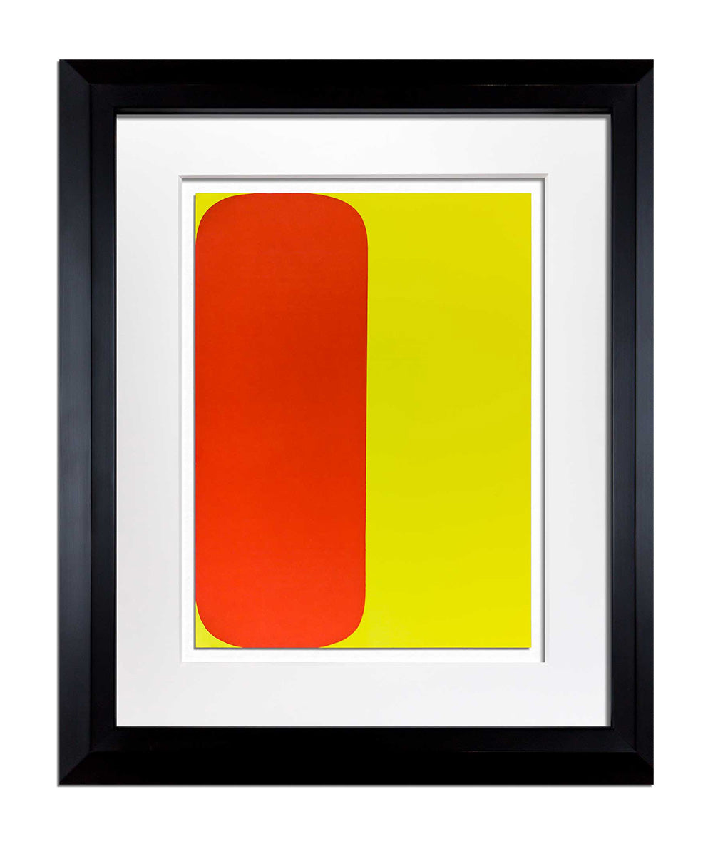 Ellsworth KELLY Lithograph ORIGINAL Red/Yellow 1964 LIMITED Ed. w/Custom Frame