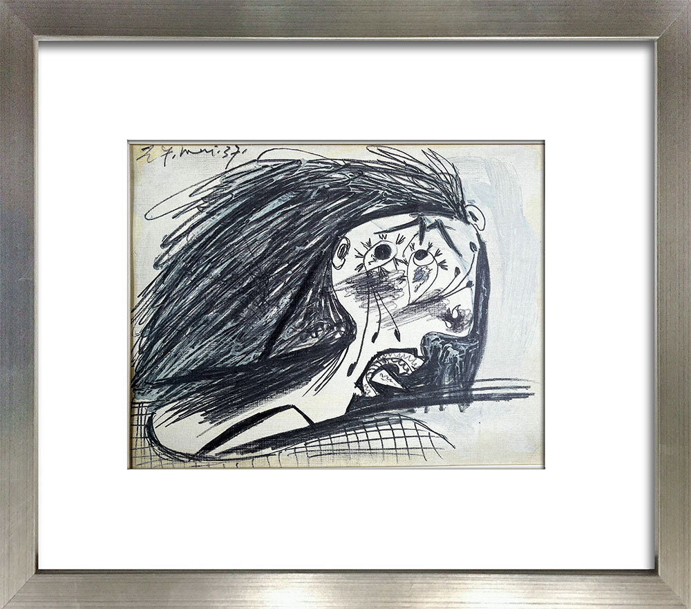 Pablo PICASSO Prepatory GUERNICA Lithograph (2 pc SET) Limited Edition
