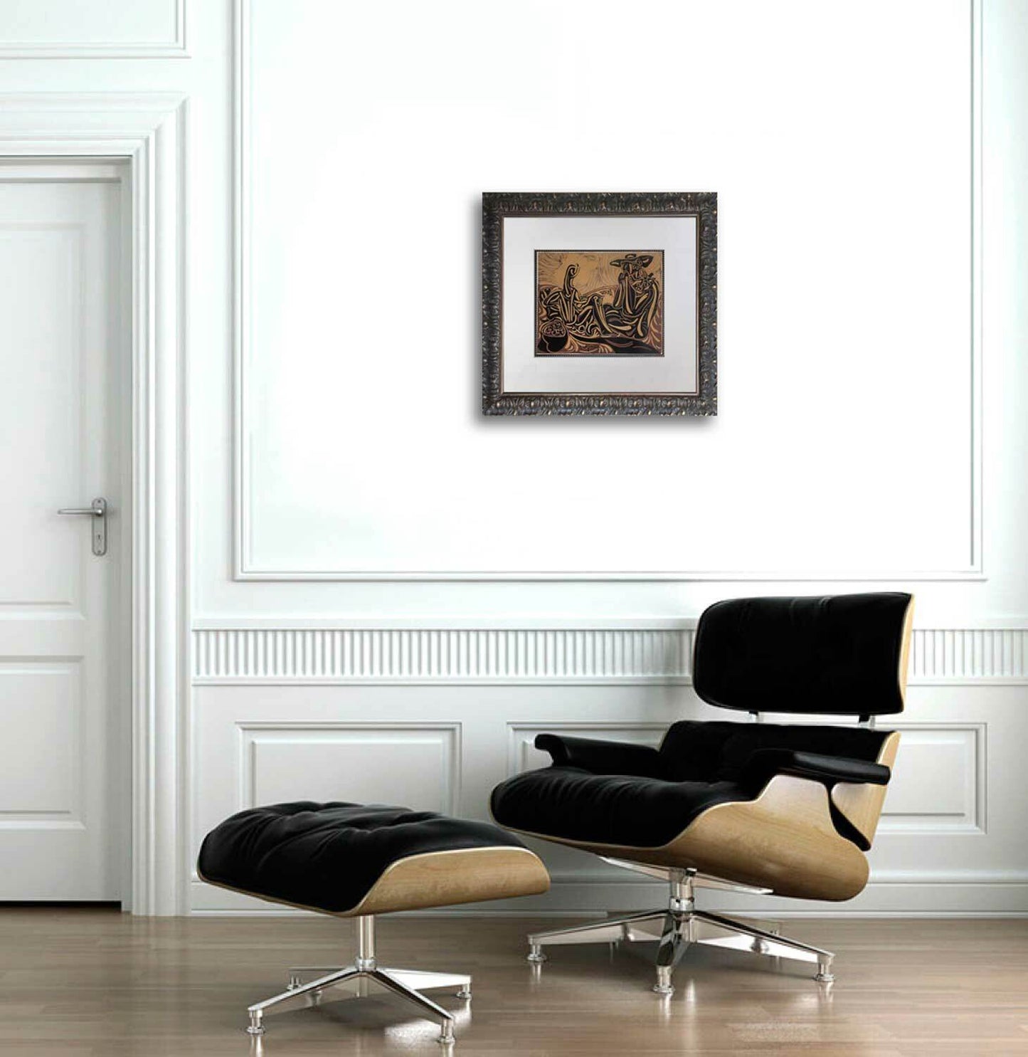 Pablo Picasso LINOGRAVURE Ltd Edition - "Les Vendangeurs ” w/Frame