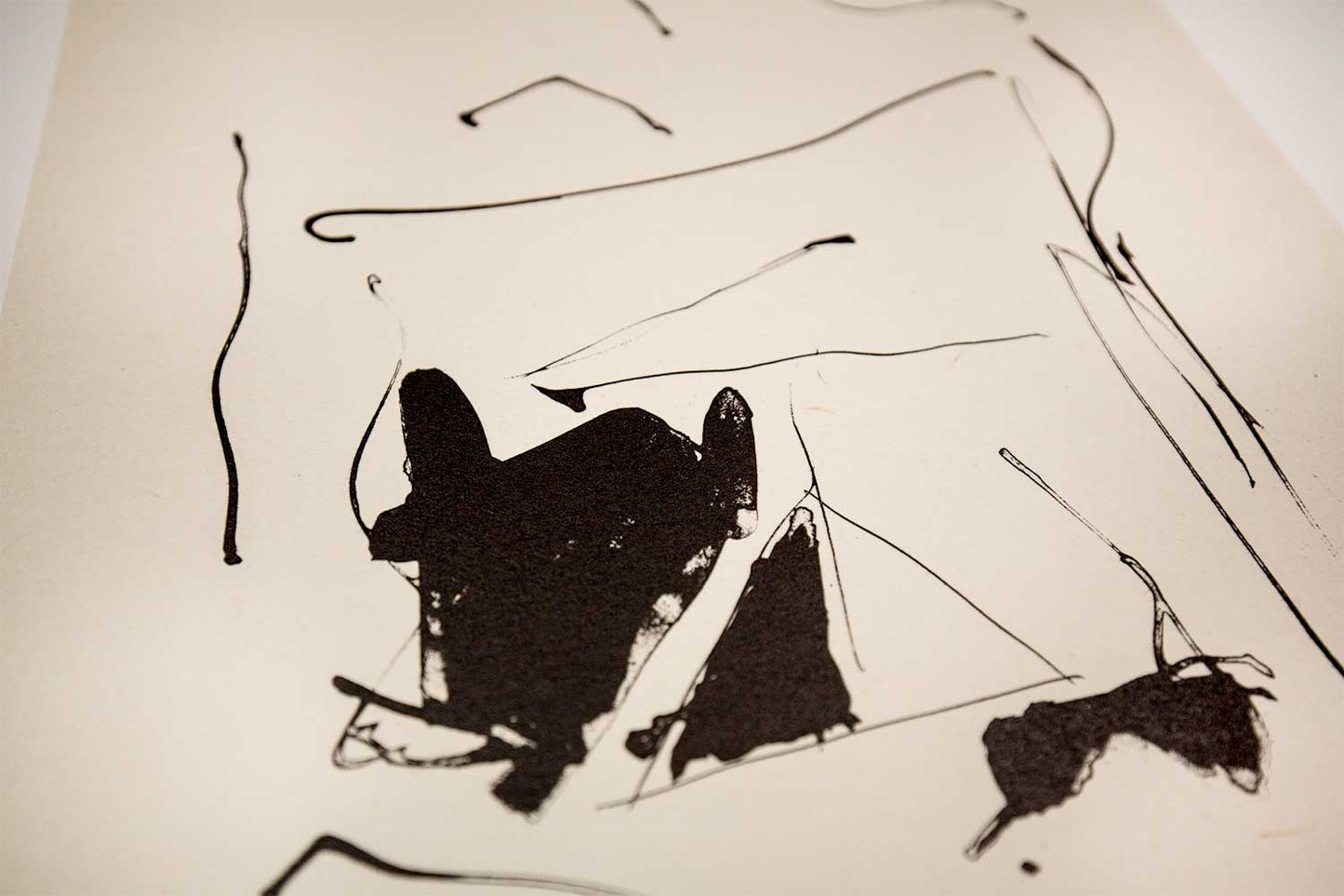 Robert MOTHERWELL Lithograph ORIGINAL Ltd ed. w/ Cat. Ref. b387.14 w/Frame