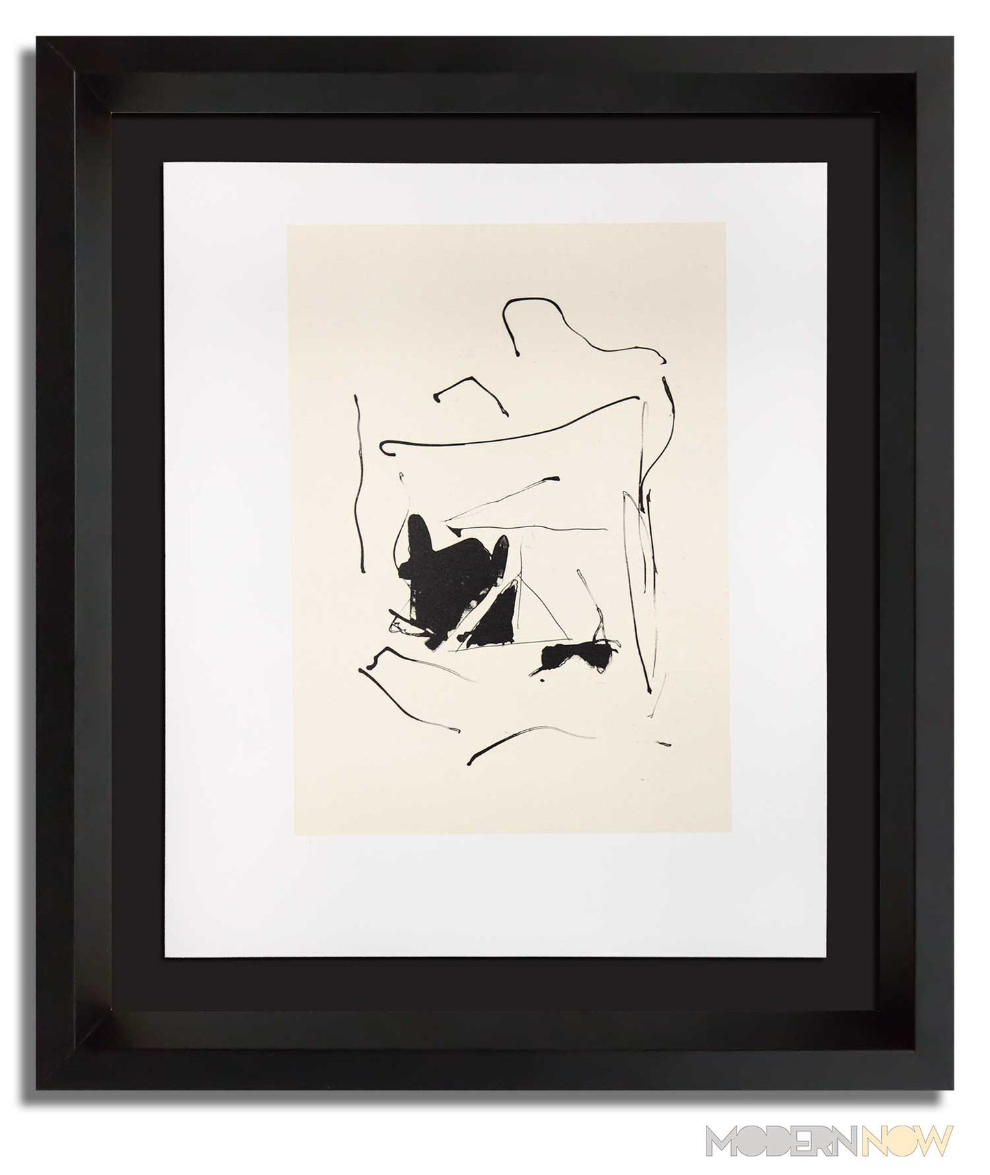 Robert MOTHERWELL Lithograph ORIGINAL Ltd ed. w/ Cat. Ref. b387.14 w/Frame