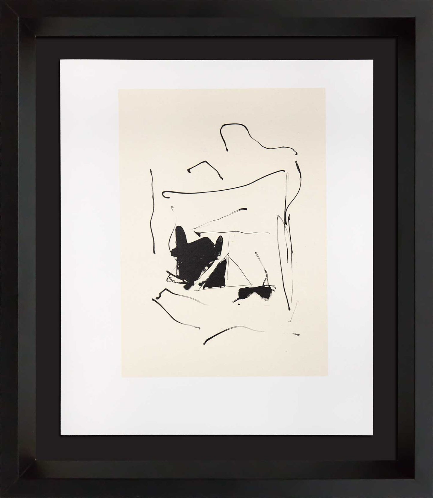 Robert MOTHERWELL Lithograph ORIGINAL Ltd ed. w/ Cat. Ref. b387.14 w/Frame