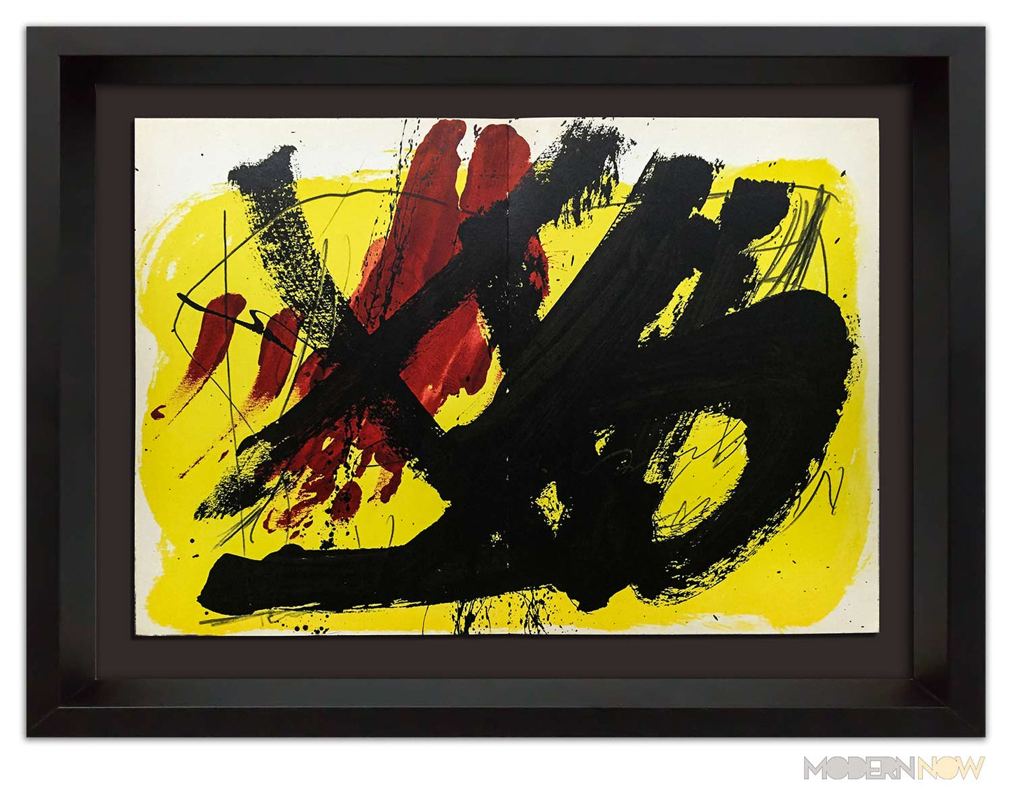 Antoni TAPIES Lithograph ORIGINAL LIMITED Ed. no.83 Double Color Lithograph
