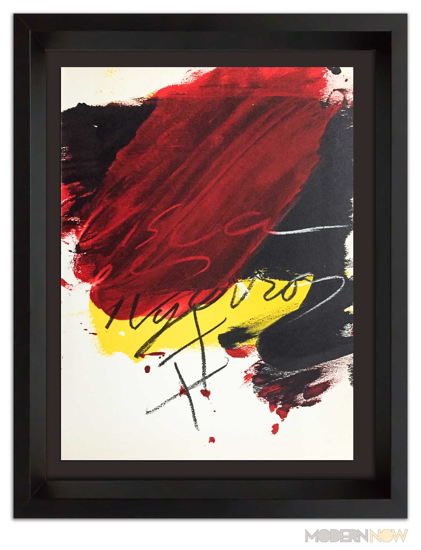 Antoni TAPIES Lithograph ORIGINAL LIMITED Ed. no. 99 Color Lithograph 1973