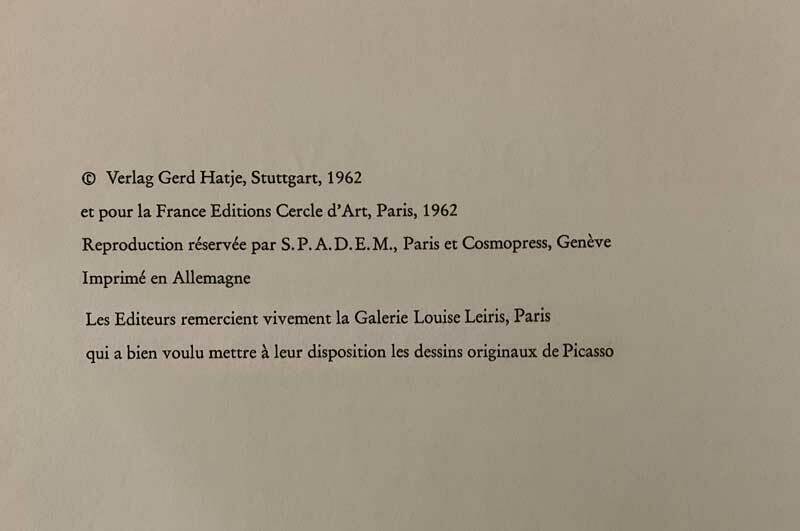 Pablo Picasso LINOGRAVURE Ltd Edition - "Les Vendangeurs ” w/Frame