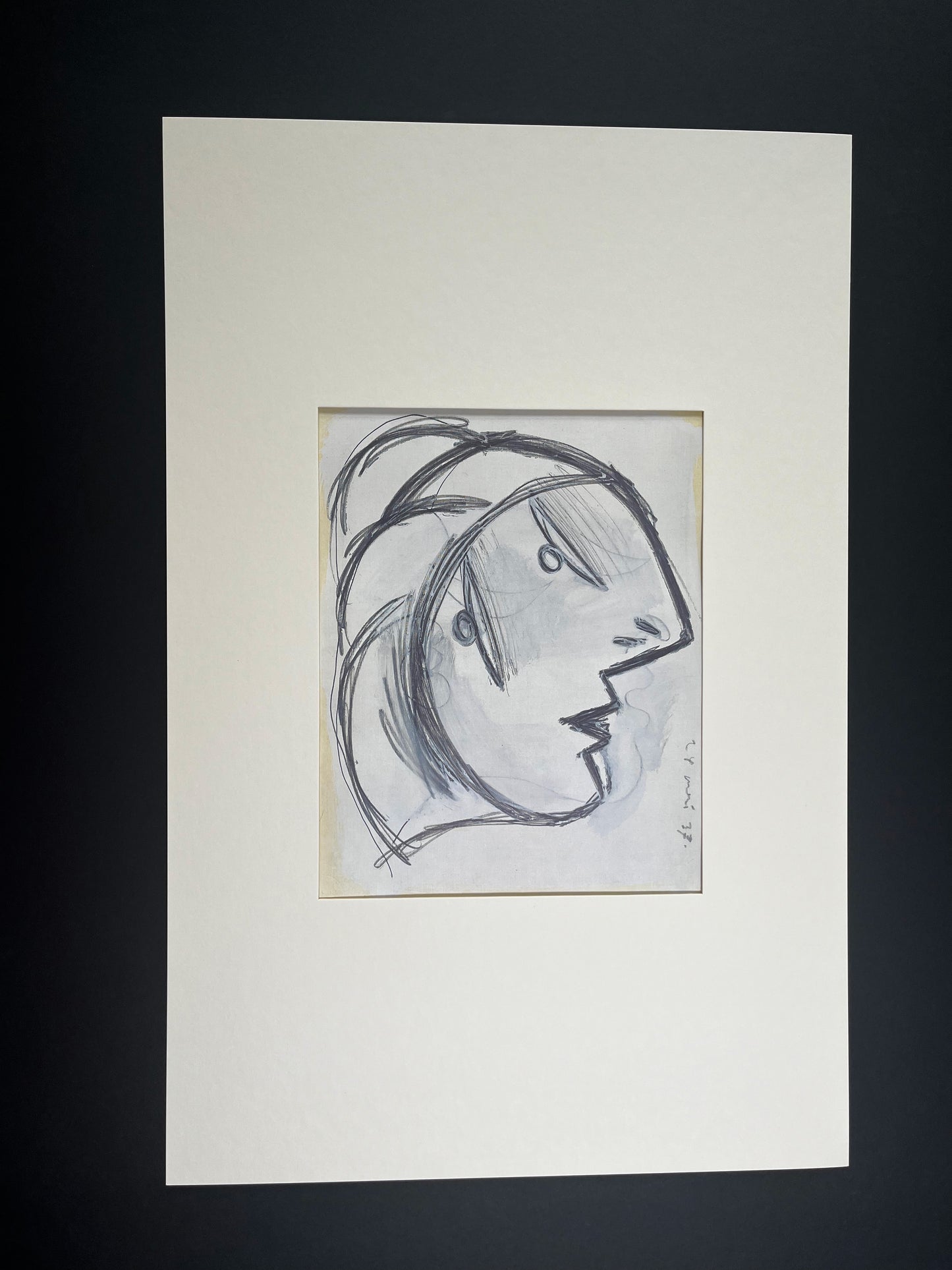 Pablo PICASSO Lithograph Head GUERNICA Ltd Edition Study +Custom FRAME