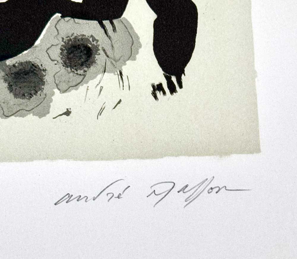 Andre MASSON Hand SIGNED Lithograph, Numbered Limited Edition, 1955