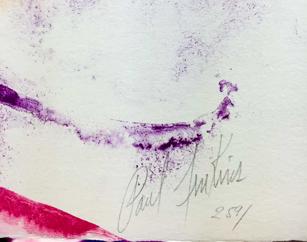 Paul JENKINS Lithograph Original - Hand SIGNED- Vélin d’Rives +FRAMING