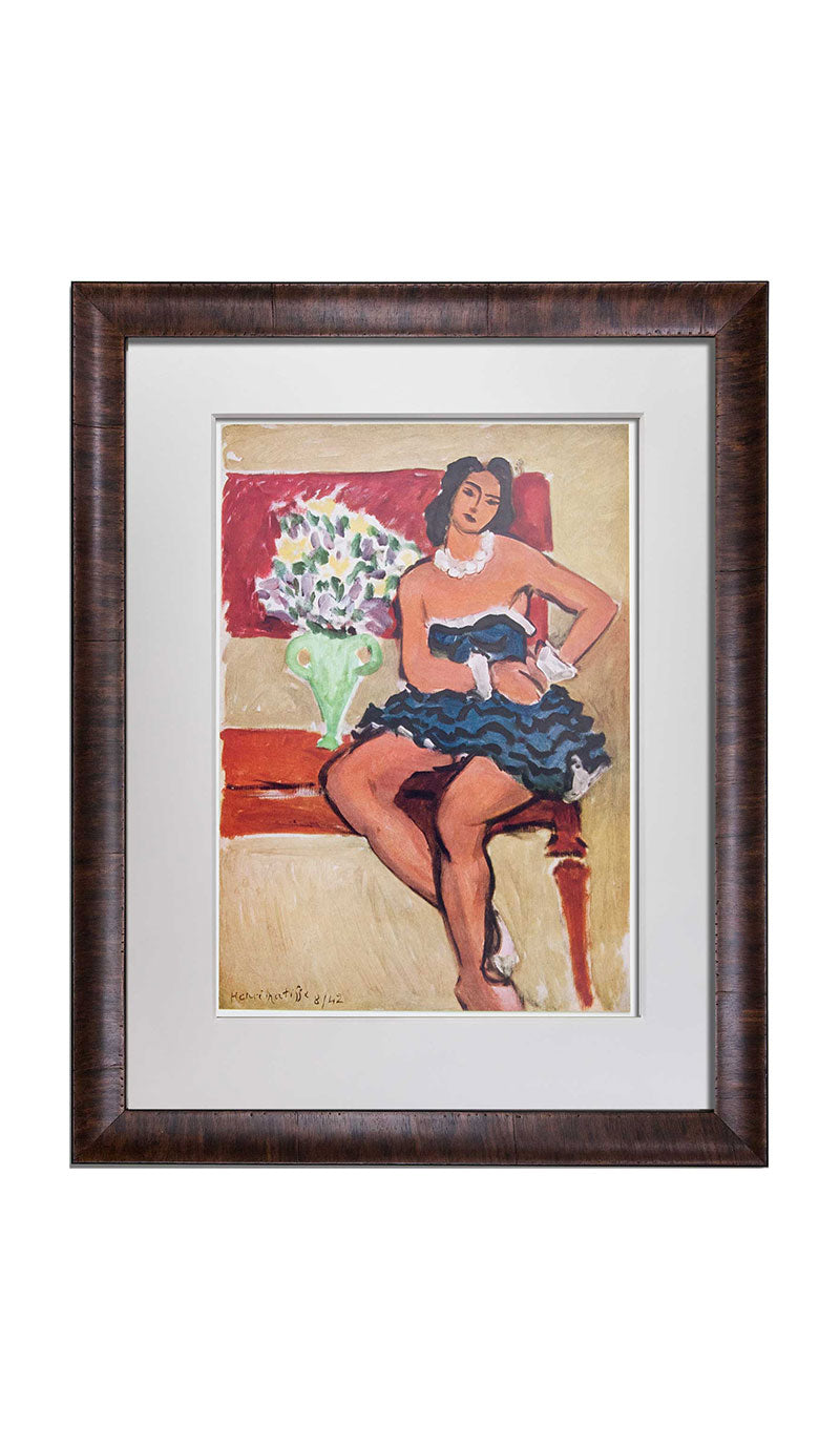 Henri MATISSE Limited Edition SIGNED Lithograph “..La Robe Bleue" w/Frame