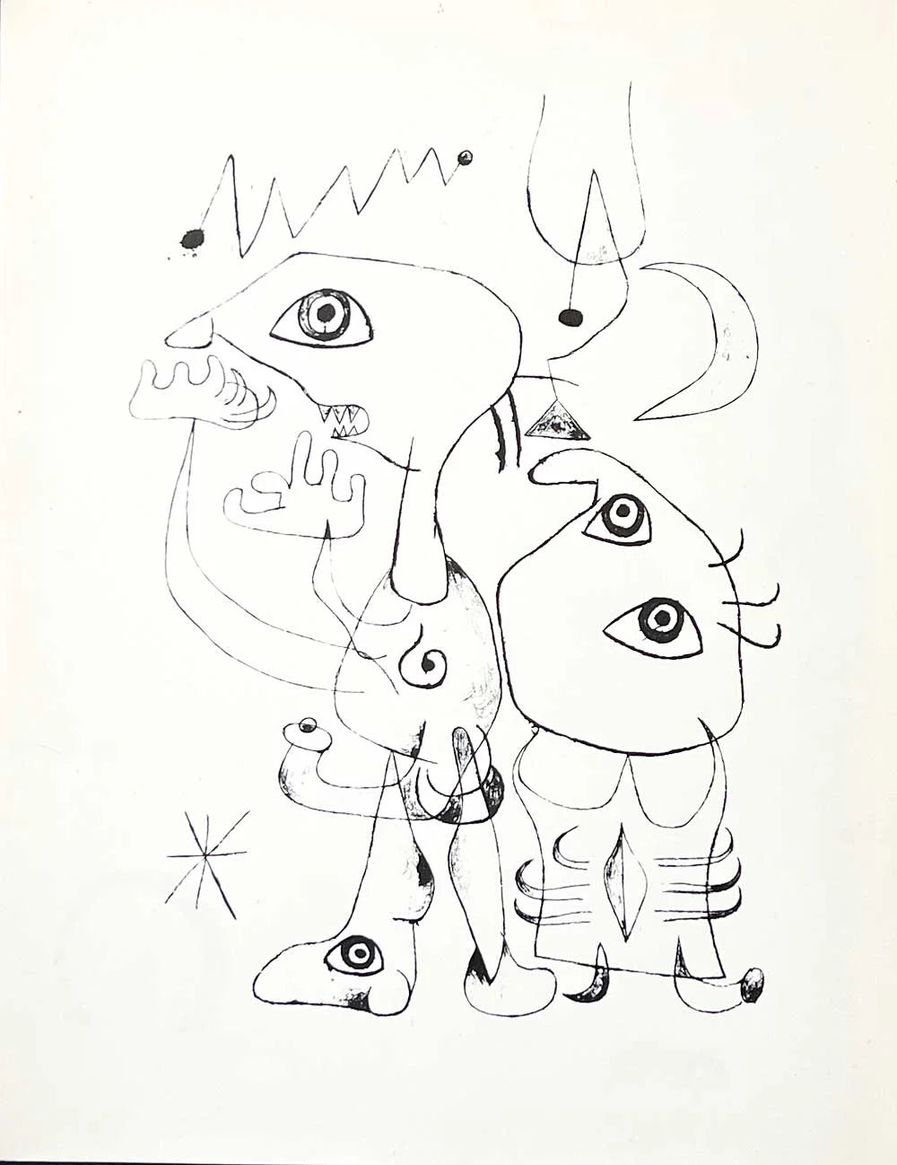 Joan MIRO Lithograph Barcelona 1947 LIMITED Edition with Cat. Ref: c13 + FRAME Included