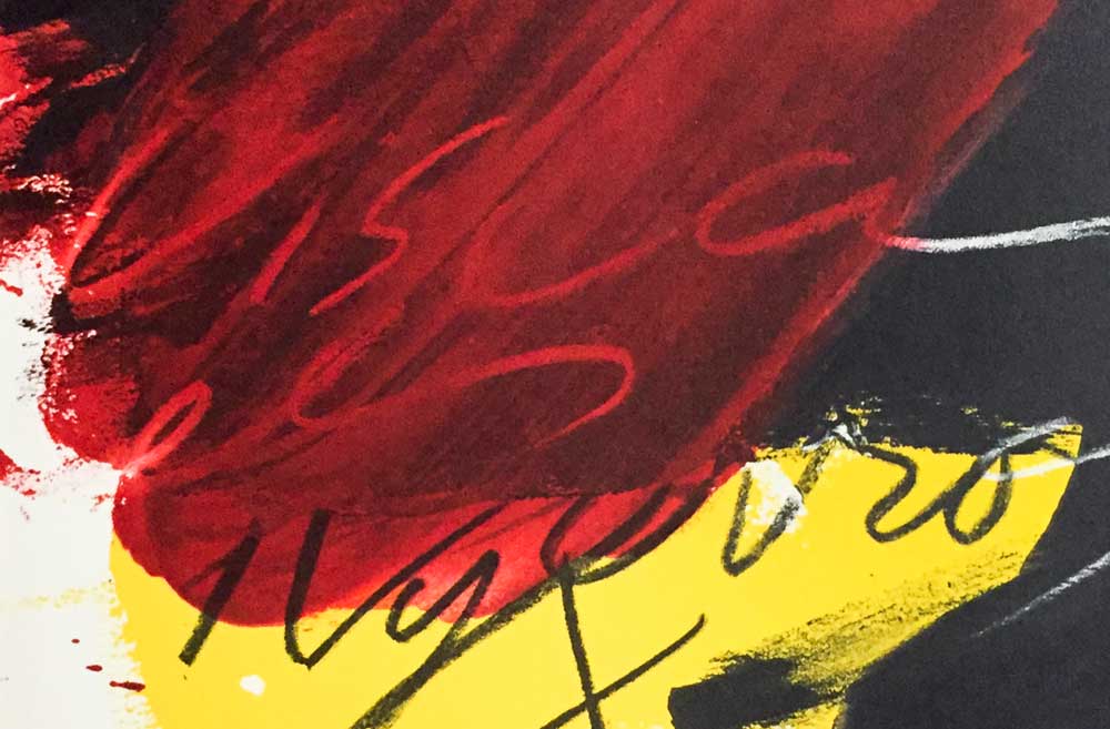 Antoni TAPIES Lithograph ORIGINAL LIMITED Ed. no. 99 Color Lithograph 1973