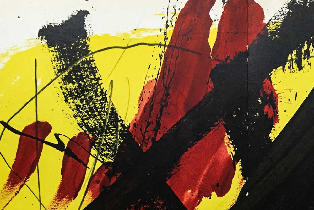 Antoni TAPIES Lithograph ORIGINAL LIMITED Ed. no.83 Double Color Lithograph