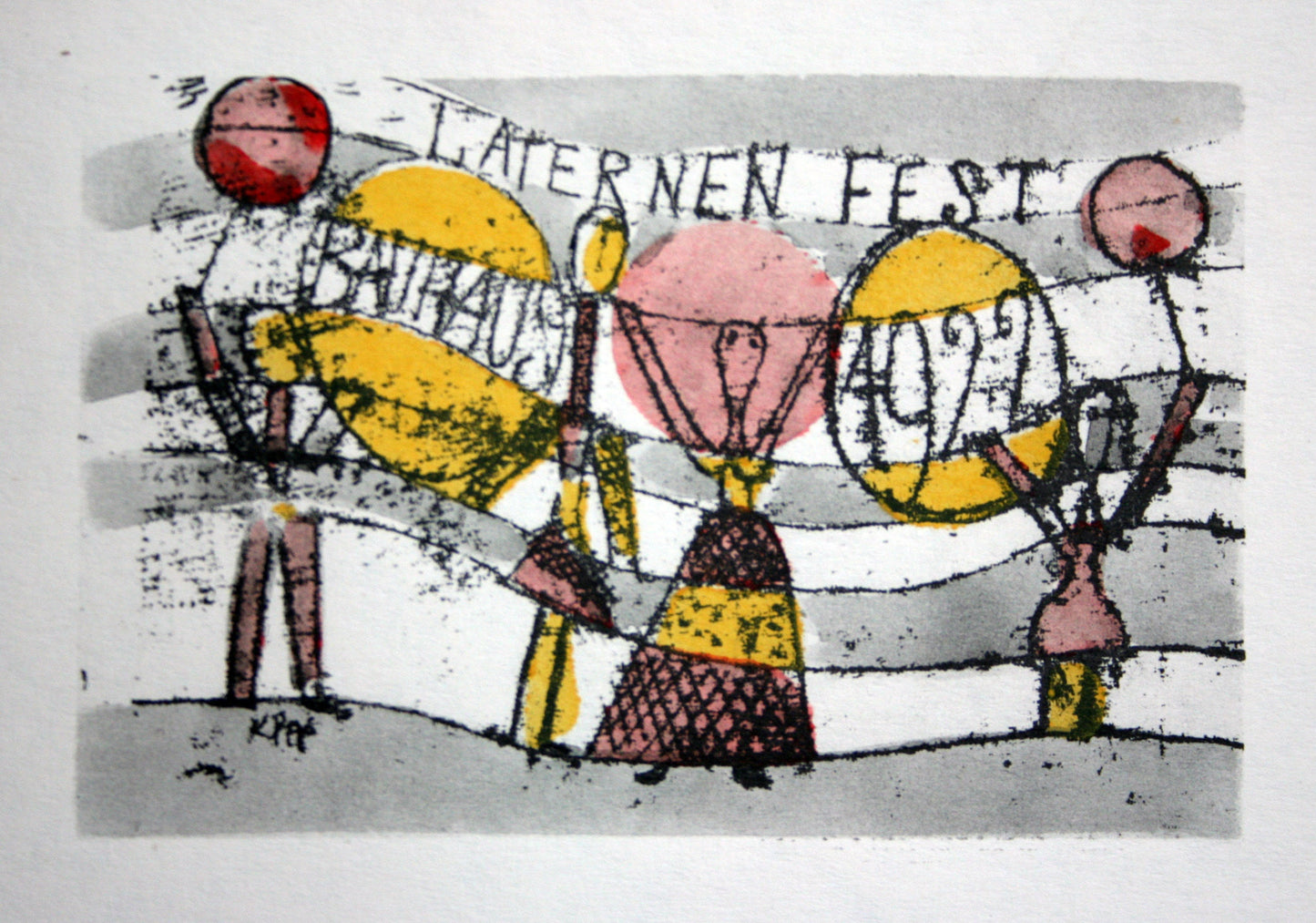 Paul KLEE Lithograph Color LIMITED Ed. “Lanternenfest Bauhaus" w/Archival Frame