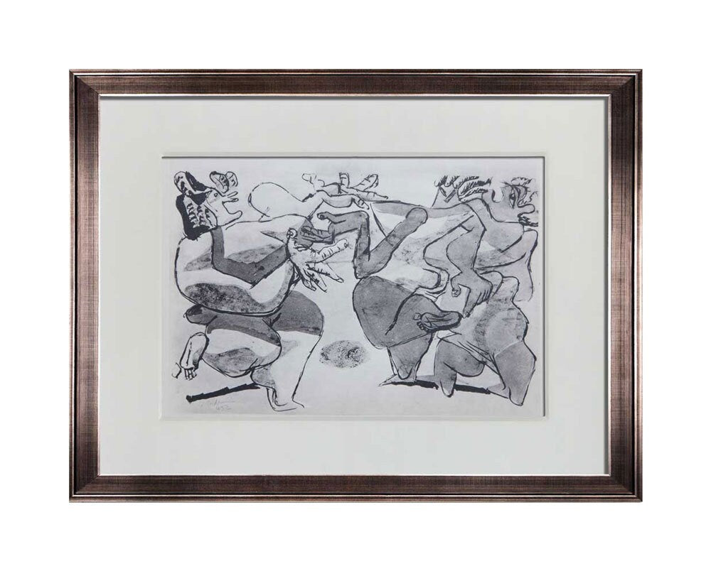 Le CORBUSIER Lithograph SIGNED Limited Edition "Violences" +w/Frame