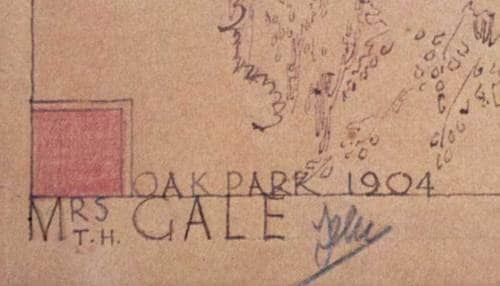Frank Lloyd WRIGHT Lithograph SIGN Limited Edition Gale House, Oak Park, IL
