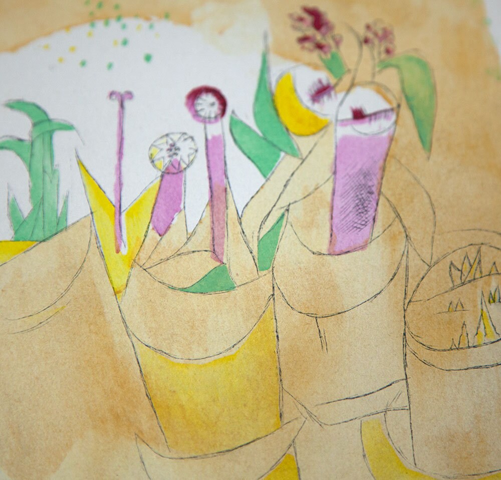 Paul KLEE Lithograph Color LIMITED Ed. “Blumentisch" w/Archival Frame