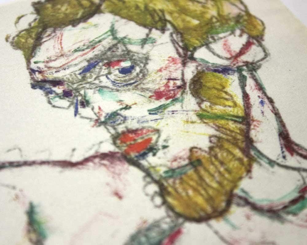 Egon SCHIELE Lithograph Limited Ed. - "Lovers Embracing" ~SIGN w/Frame
