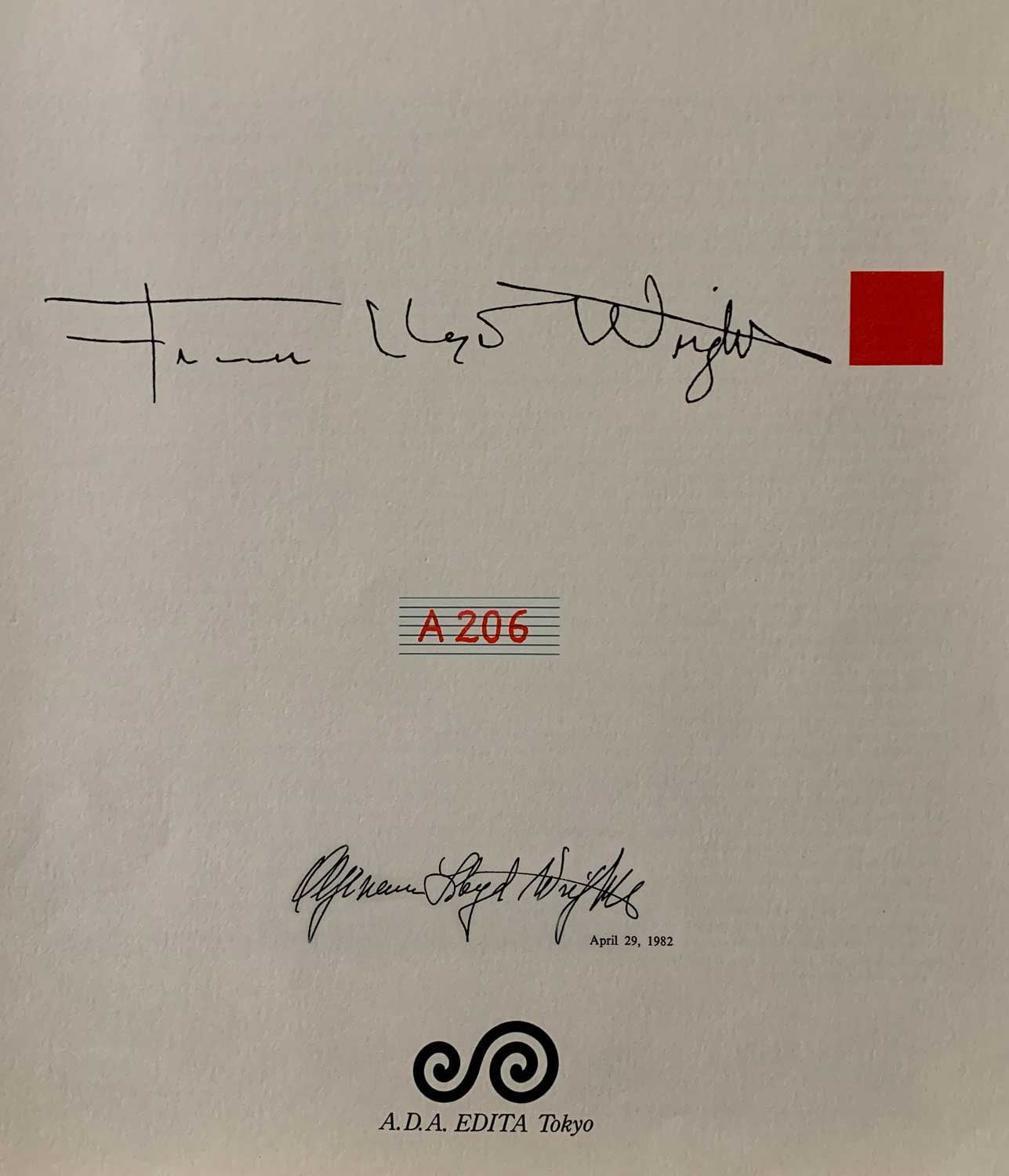 Frank Lloyd WRIGHT SIGNED #’ed LIMITED Ed. "Frederick C. Robie House" w/Frame