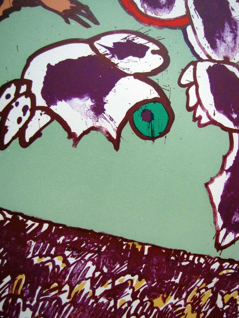 Pierre Alechinsky Original Lithograph in Color Hand Signed & Numbered L/E "Galactic Flying Objects" 1978