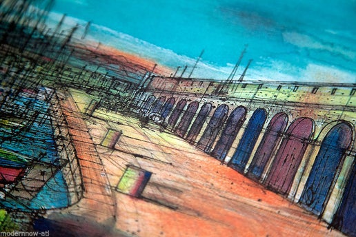 Jean Carzou Limited Edition Lithograph "Antibes"