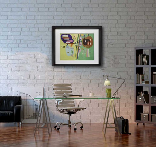 Wassily KANDINSKY Lithograph 1969 Limited Edition SIGN w/Frame Included
