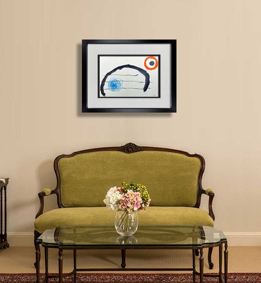 Hand Signed Original Joan Miro Double Lithograph in Color