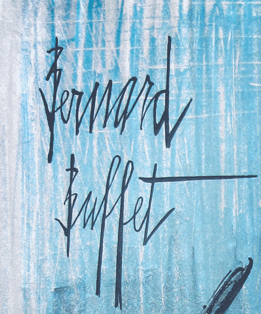 Bernard Buffet Original Lithograph | Still Life with Bottle (Signed)