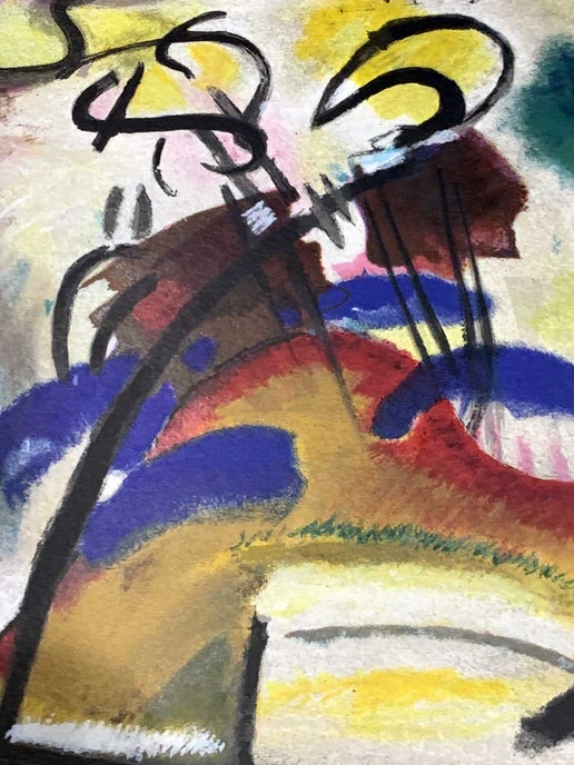 Wassily KANDINSKY Lithograph SIGNED Limited Ed. RARE w/Frame Included