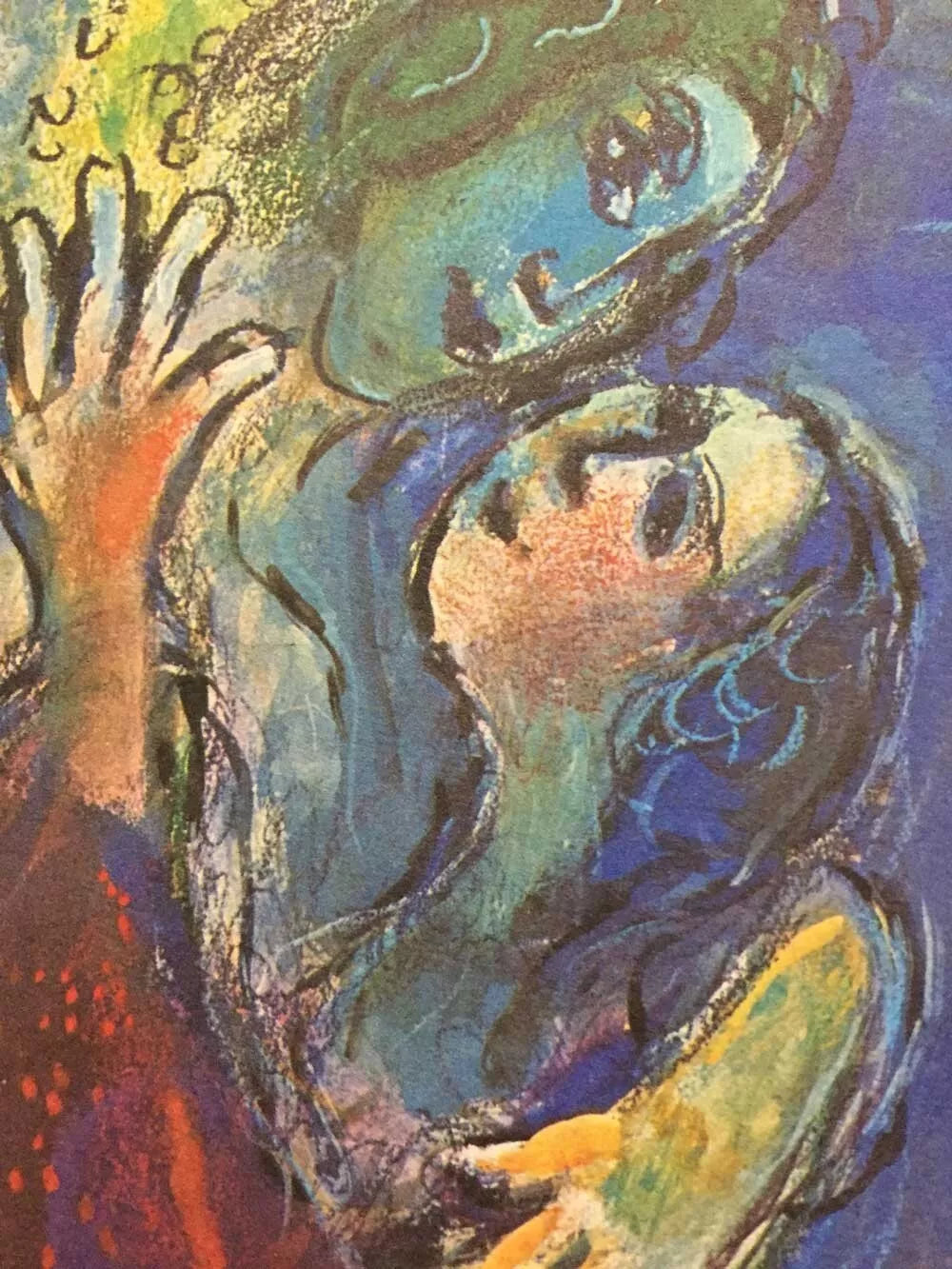 Marc CHAGALL Color Lithograph LIMITED Ed. "... jacob avec l'ange" Sign w/FRAME