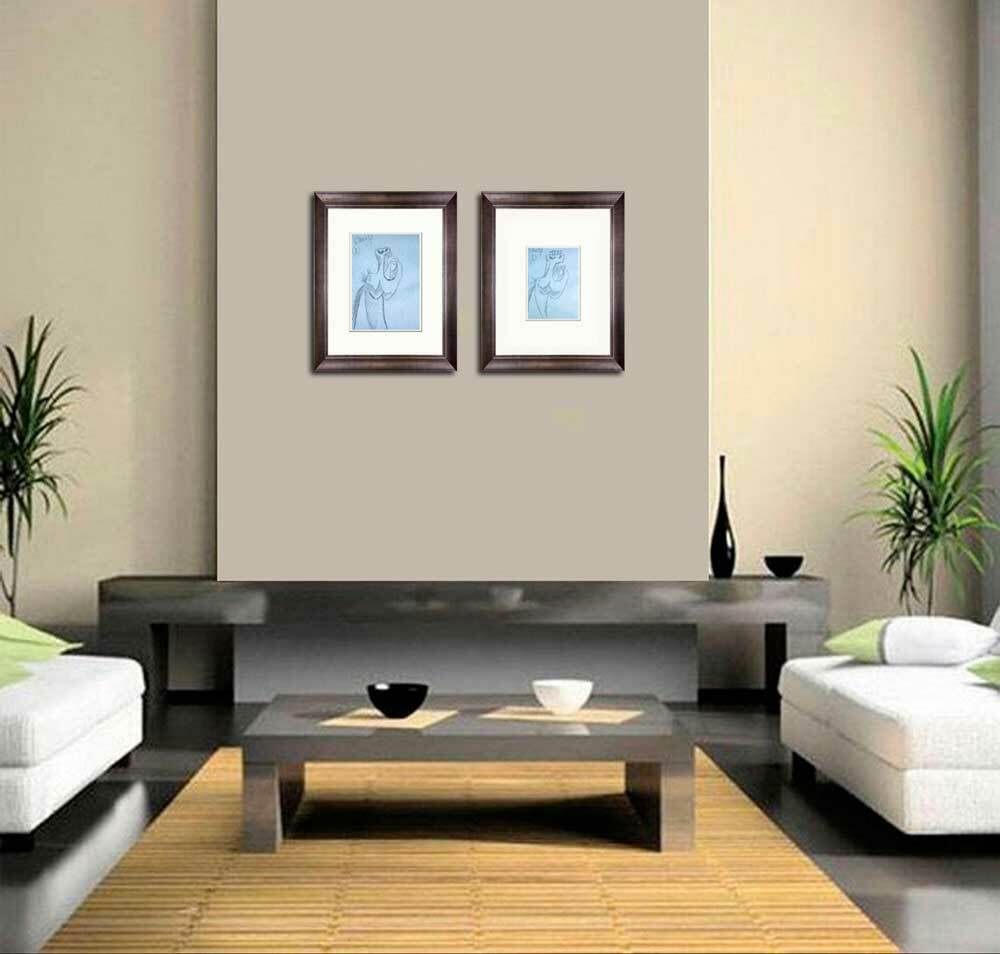 Pablo PICASSO Lithograph (2 pc SET) GUERNICA Horse Ltd Edition +Custom FRAME