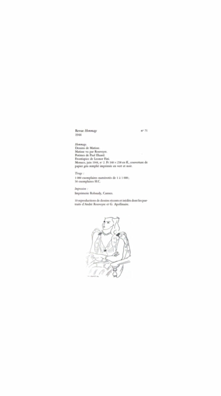 Henri Matisse Lithograph "Annelies" Signed/ Original Ltd. Ed.