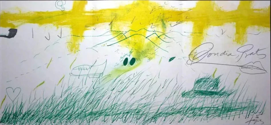 Antoni TAPIES Original Lithograph SIGNED Triptych on Guarro Ltd Ed. 71/100