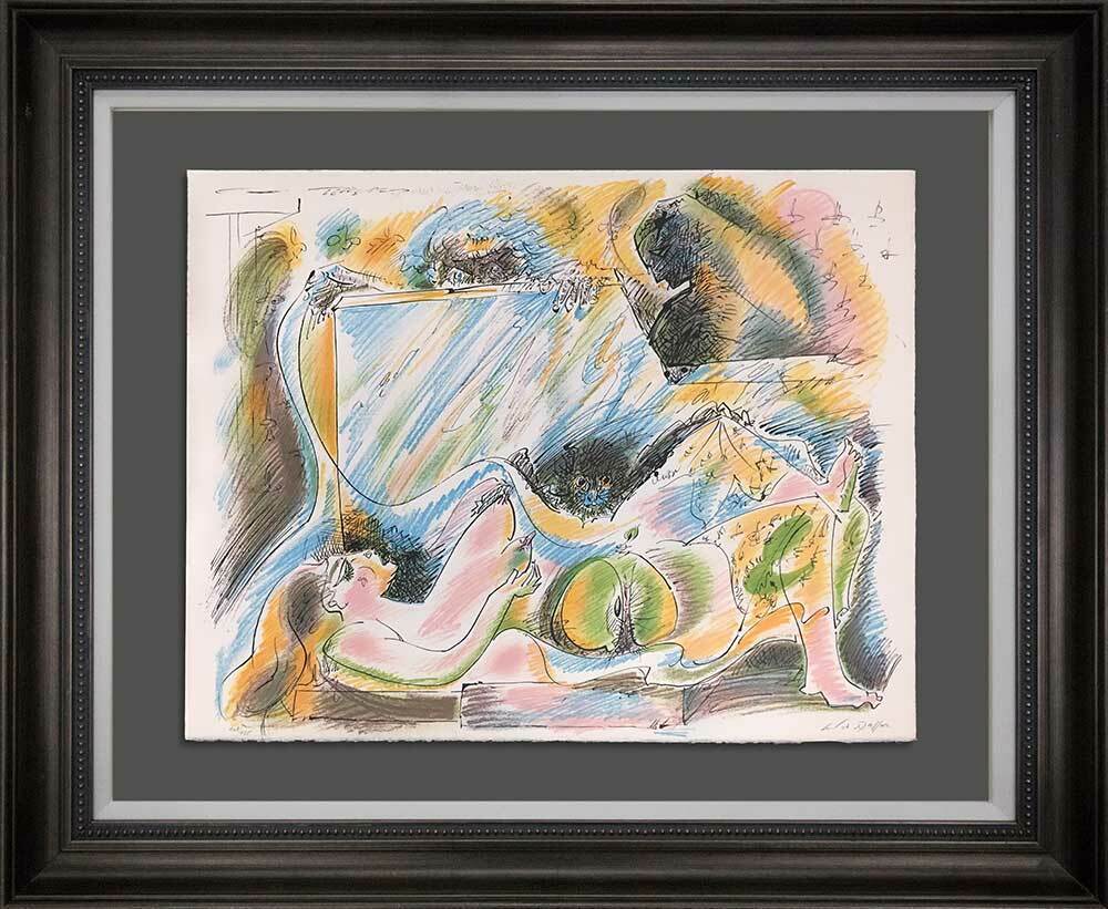 Andre MASSON Lithograph HAND SIGNED Limited no. 108 ORIGINAL w/Archival Frame