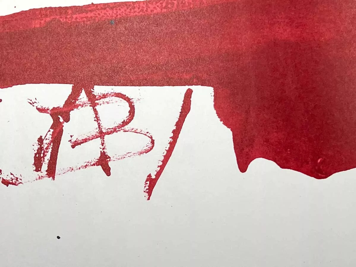 Antoni TAPIES Lithograph ORIGINAL 1973, (2pc set) LIMITED Edition no.99