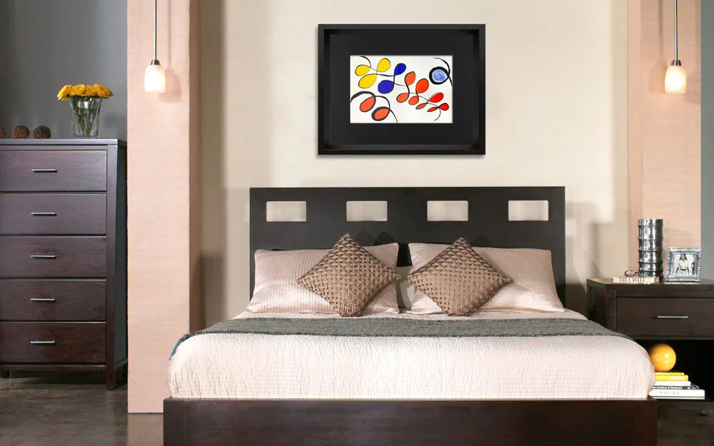 Alexander Calder Original Lithograph Custom Frame, 1971